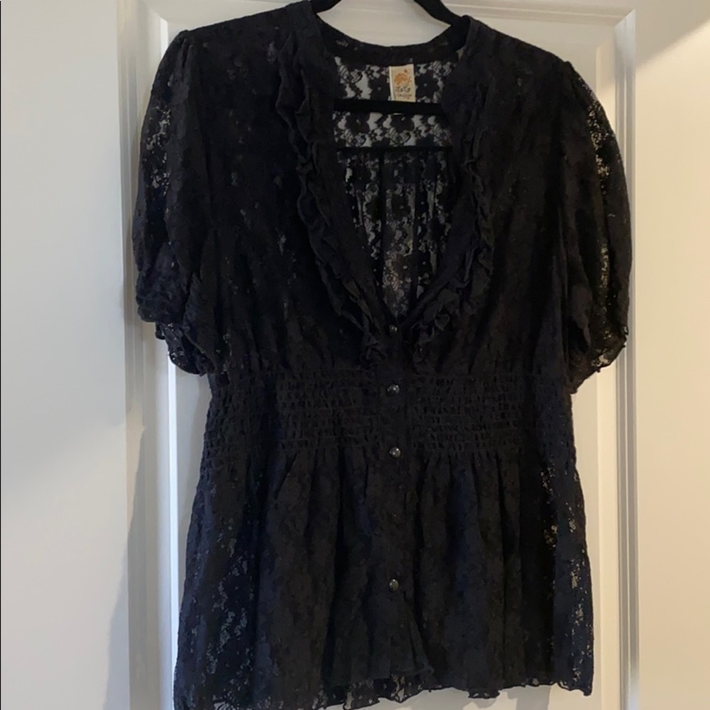 Toto Collection Black lace Blouse